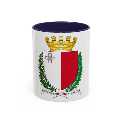 Coat of arms of Malta - Accent Coffee Mug 11oz Navy - Go Mug Yourself