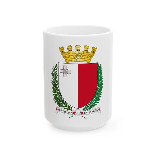 Coat of arms of Malta - White Coffee Mug-15oz-Go Mug Yourself