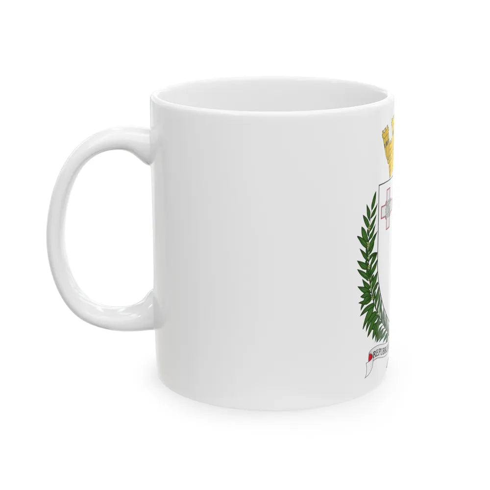 Coat of arms of Malta - White Coffee Mug-Go Mug Yourself