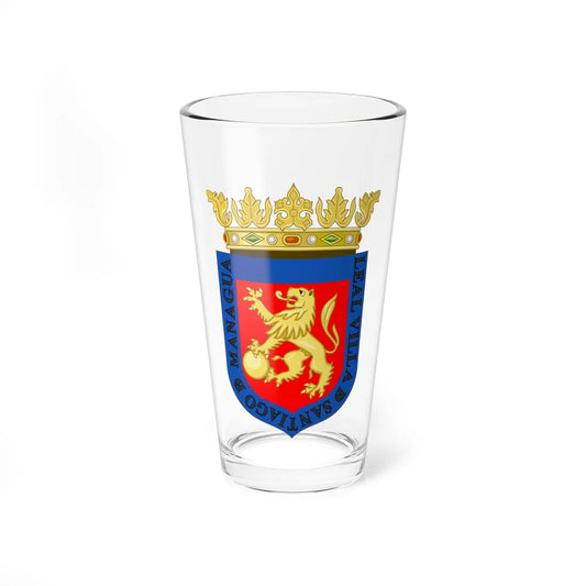 Coat of Arms of Managua (Nicaragua) (Coat of Arms) Pint Glass 16oz 16oz - Go Mug Yourself