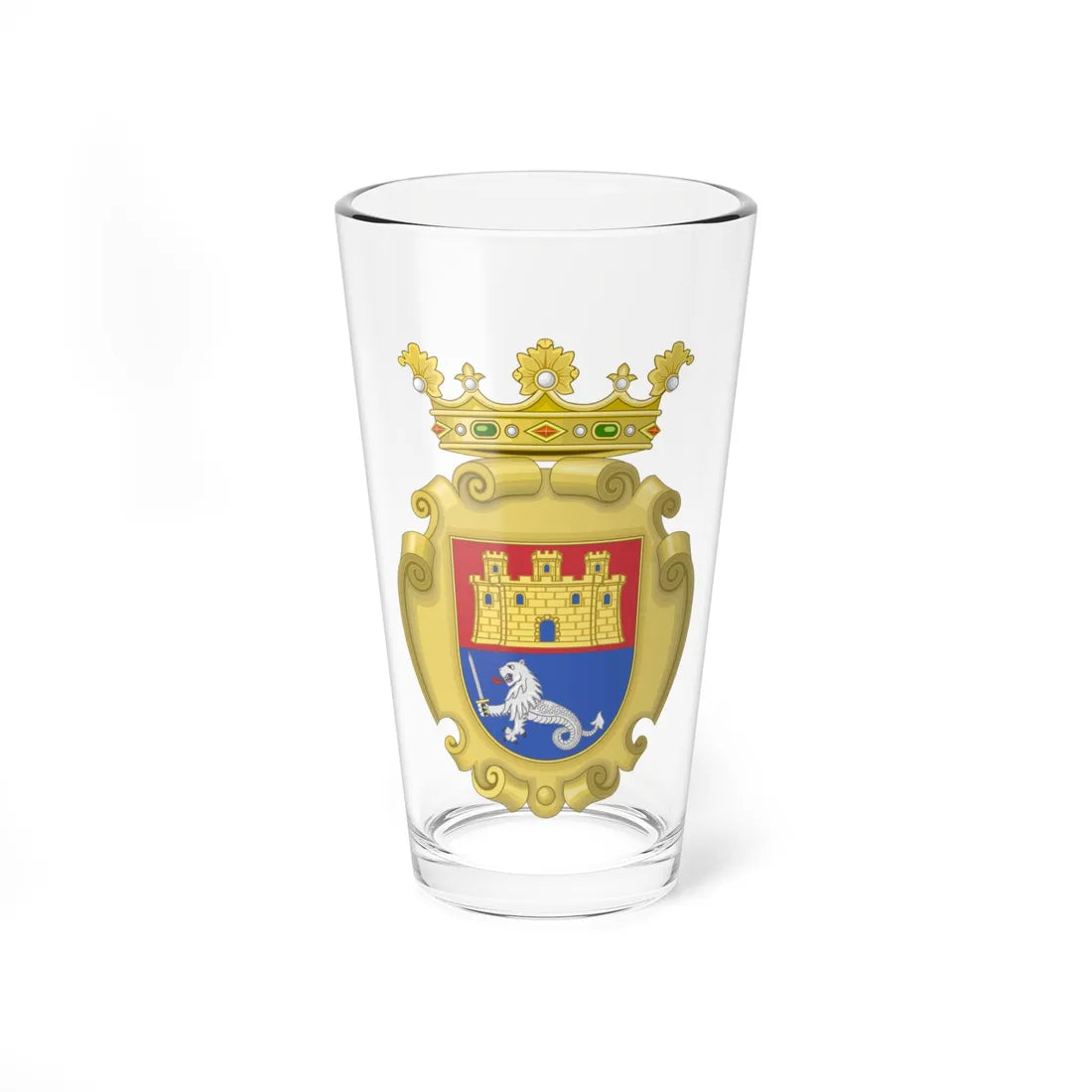 Coat of Arms of Manila Colonial (Philippines) (Coat of Arms) Pint Glass 16oz 16oz - Go Mug Yourself