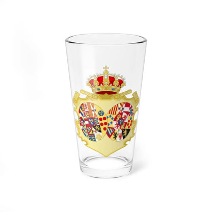 Coat of Arms of María Isabella Queen of the Two Sicilies (Italy) (Coat of Arms) Pint Glass 16oz 16oz - Go Mug Yourself