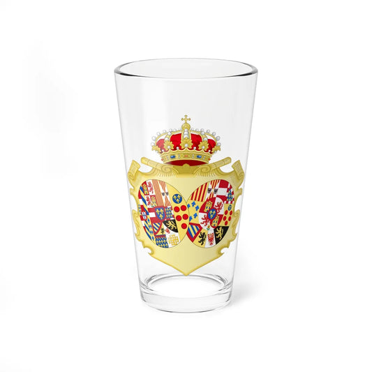 Coat of Arms of María Isabella Queen of the Two Sicilies (Italy) (Coat of Arms) Pint Glass 16oz 16oz - Go Mug Yourself
