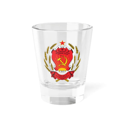 Coat of arms of Mari ASSR (Russia) (Coat of Arms) Shot Glass 1.5oz 1.5oz - Go Mug Yourself