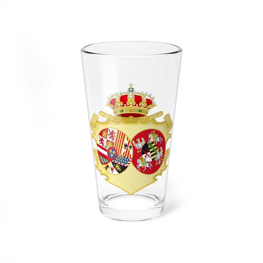 Coat of Arms of Maria Amalia of Saxony Queen Consort of Spain (Lithuania) (Coat of Arms) Pint Glass 16oz 16oz - Go Mug Yourself