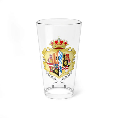 Coat of Arms of Maria Anna of Neuburg as Queen Dowager of Spain (Germany) (Coat of Arms) Pint Glass 16oz 16oz - Go Mug Yourself