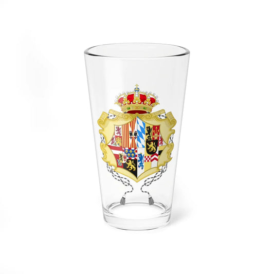 Coat of Arms of Maria Anna of Neuburg as Queen Dowager of Spain (Germany) (Coat of Arms) Pint Glass 16oz 16oz - Go Mug Yourself