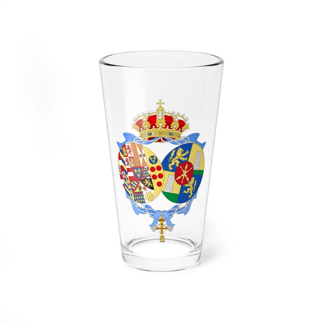 Coat of Arms of Maria Carolina Duchess of Castro (Italy) (Coat of Arms) Pint Glass 16oz - Go Mug Yourself