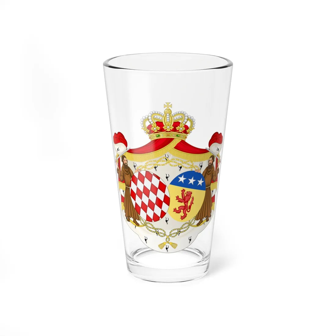Coat of Arms of Maria Caroline Princess of Monaco (Spain) (Coat of Arms) Pint Glass 16oz 16oz - Go Mug Yourself