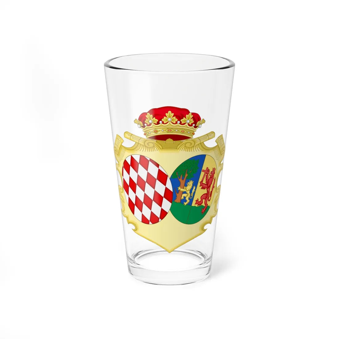 Coat of Arms of Maria Caterina Princess of Monaco (Spain) (Coat of Arms) Pint Glass 16oz - Go Mug Yourself