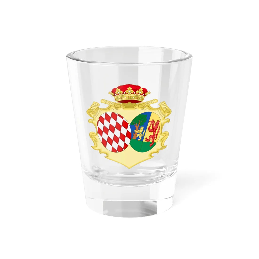 Coat of Arms of Maria Caterina Princess of Monaco (Spain) (Coat of Arms) Shot Glass 1.5oz - Go Mug Yourself