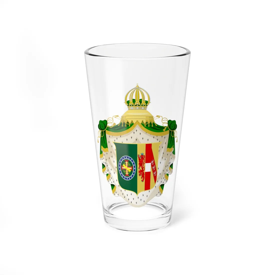 Coat of Arms of Maria Leopoldina of Austria Empress of Brazil (Brazil) (Coat of Arms) Pint Glass 16oz 16oz - Go Mug Yourself