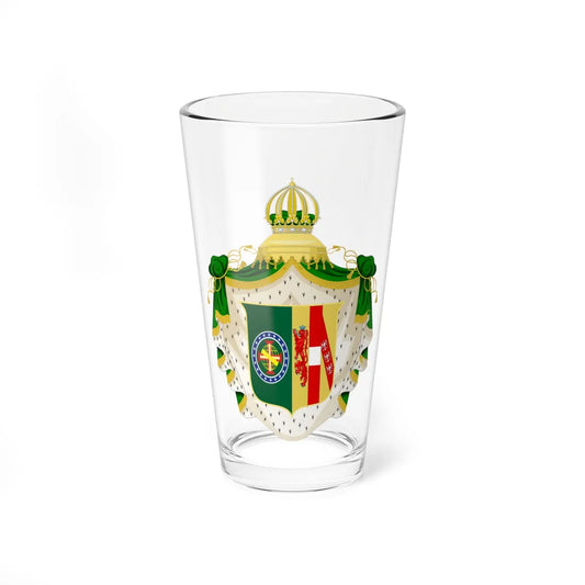 Coat of Arms of Maria Leopoldina of Austria Empress of Brazil (Brazil) (Coat of Arms) Pint Glass 16oz 16oz - Go Mug Yourself