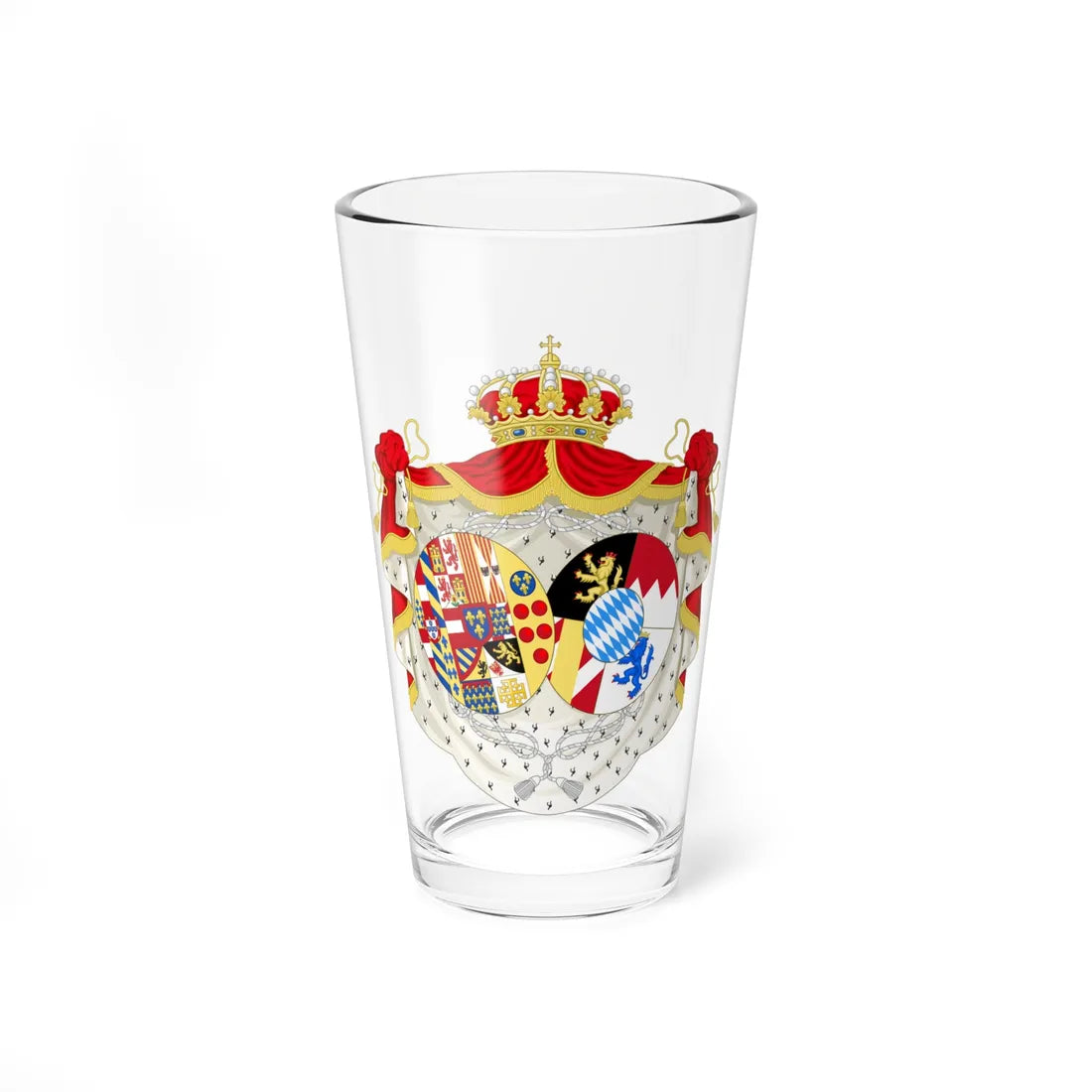 Coat of Arms of Maria Sophie Queen of the Two Sicilies (Italy) (Coat of Arms) Pint Glass 16oz 16oz - Go Mug Yourself