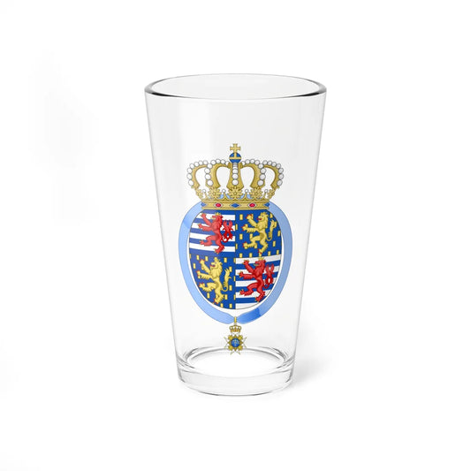 Coat of arms of Maria Teresa Grand Duchess of Luxembourg Order of Seraphim (Luxembourg) (Coat of Arms) Pint Glass 16oz 16oz - Go Mug Yourself