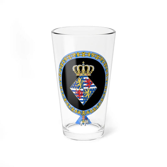 Coat of Arms of Maria Teresa of Luxembourg Order of the Elephant (Denmark) (Coat of Arms) Pint Glass 16oz 16oz - Go Mug Yourself