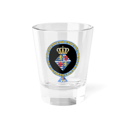 Coat of Arms of Maria Teresa of Luxembourg Order of the Elephant (Denmark) (Coat of Arms) Shot Glass 1.5oz 1.5oz - Go Mug Yourself