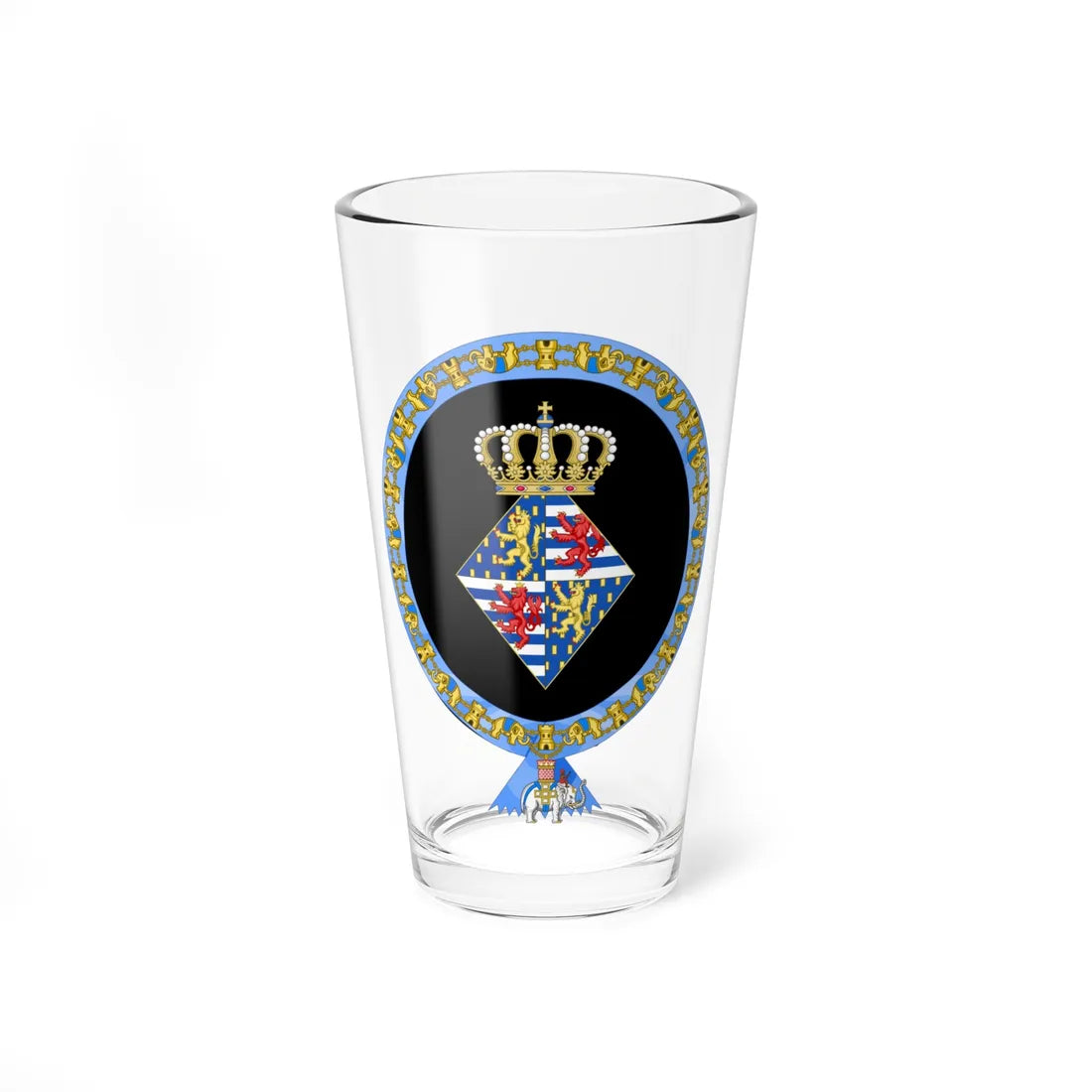 Coat of Arms of Maria Teresa of Luxembourg Order of the Elephant (Luxembourg) (Coat of Arms) Pint Glass 16oz 16oz - Go Mug Yourself