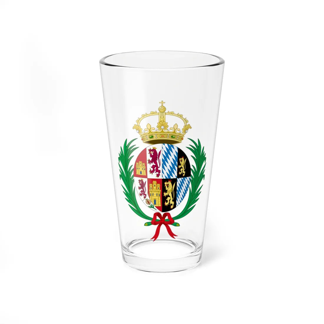 Coat of Arms of Mariana of Neuburg Queen Consort of Spain (Germany) (Coat of Arms) Pint Glass 16oz 16oz - Go Mug Yourself