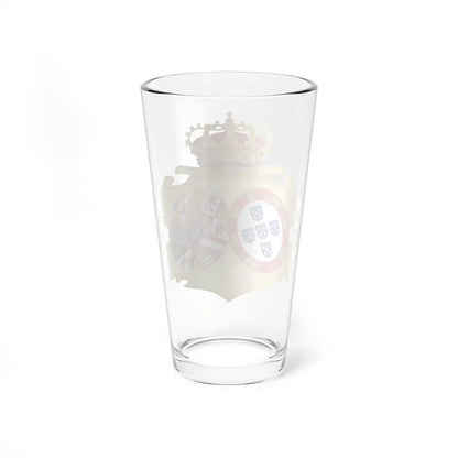 Coat of Arms of Mariana Victoria of Spain Queen of Portugal Arms of Alliance Variant (Portugal) (Coat of Arms) Pint Glass 16oz - Go Mug Yourself