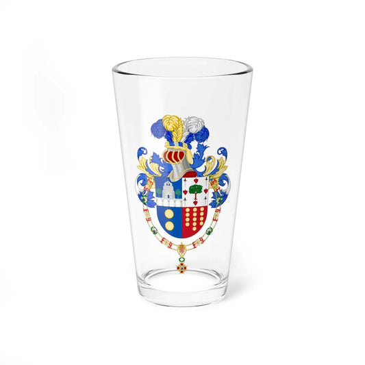 Coat of Arms of Mariano Rajoy Brey Order of Isabella the Catholic (Spain) (Coat of Arms) Pint Glass 16oz 16oz - Go Mug Yourself