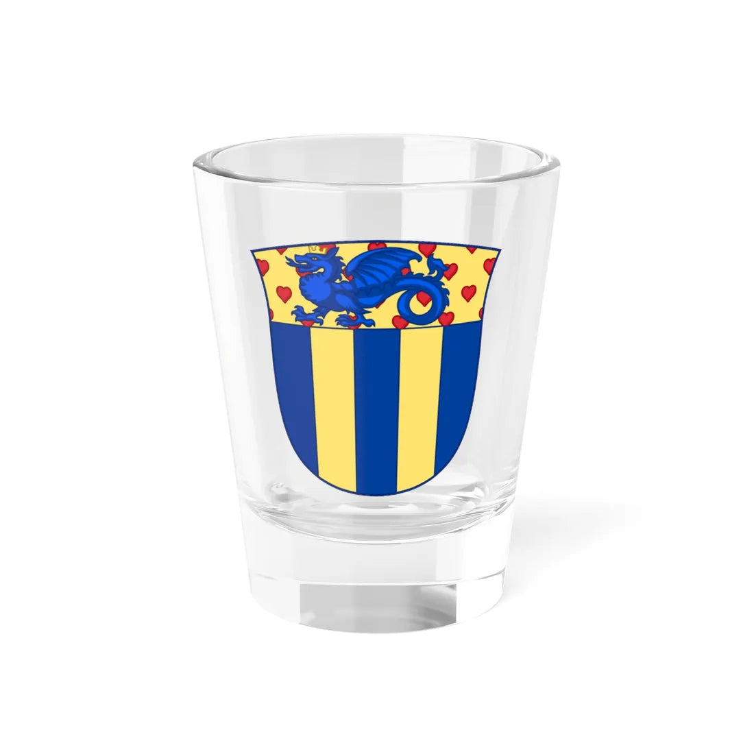 Coat of arms of Maribo County (Denmark) (Coat of Arms) Shot Glass 1.5oz 1.5oz - Go Mug Yourself