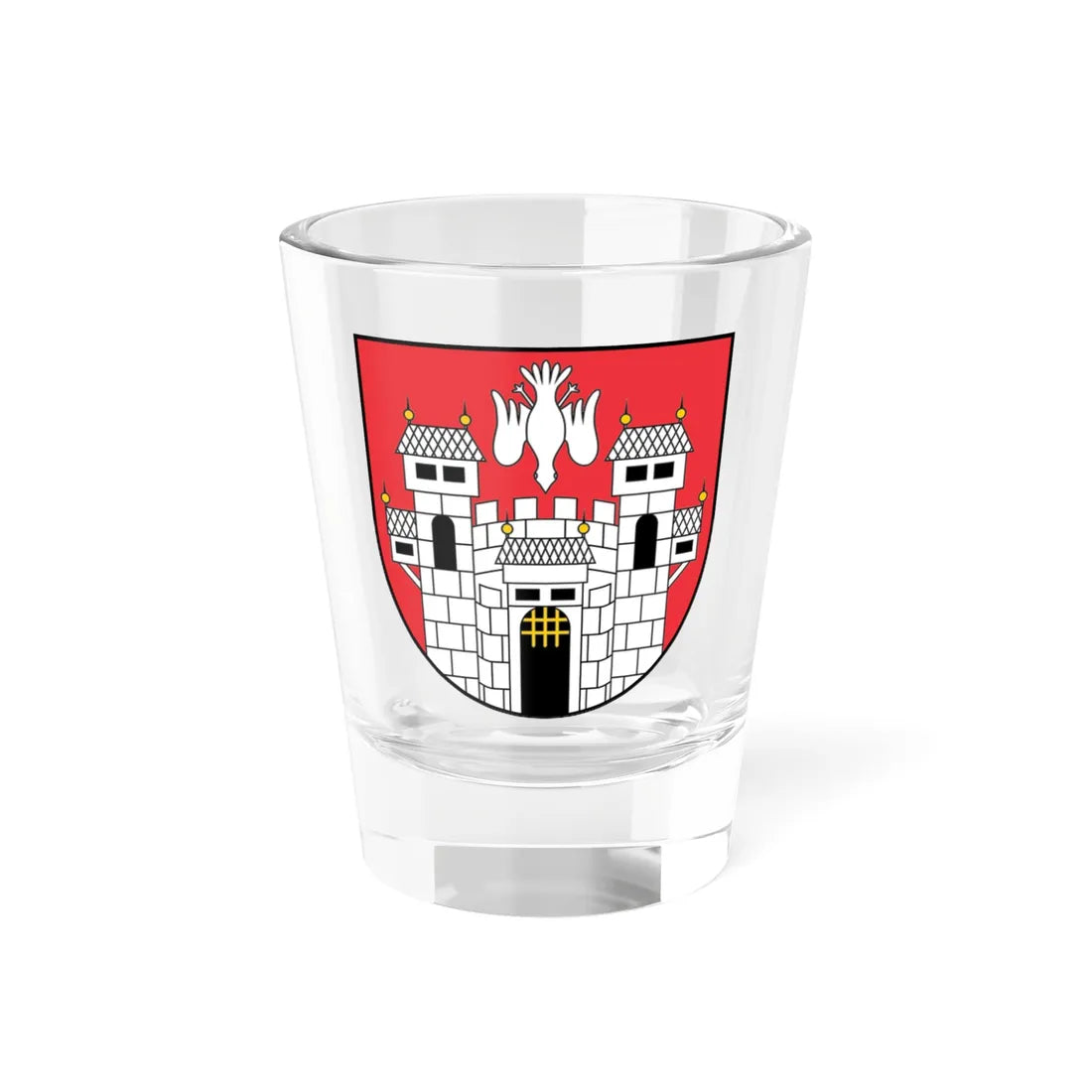 Coat of arms of Maribor 2020 (Slovenia) (Coat of Arms) Shot Glass 1.5oz 1.5oz - Go Mug Yourself