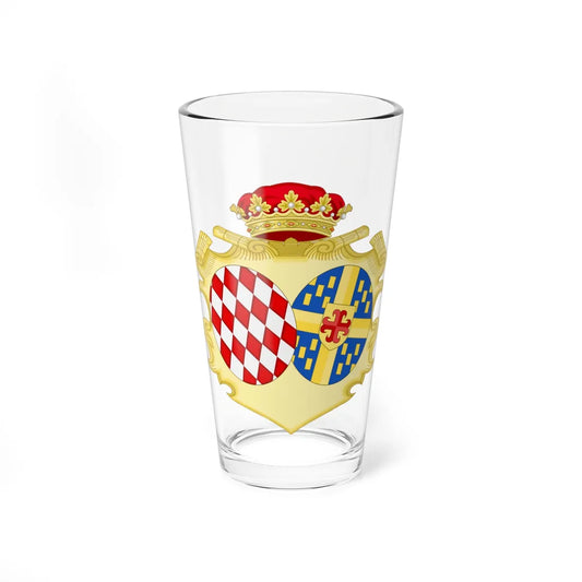 Coat of Arms of Marie Thérèse de Choiseul Princess of Monaco (Spain) (Coat of Arms) Pint Glass 16oz 16oz - Go Mug Yourself
