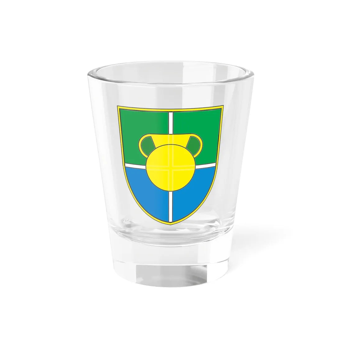 Coat of arms of Šmarješke Toplice (Slovenia) (Coat of Arms) Shot Glass 1.5oz 1.5oz - Go Mug Yourself