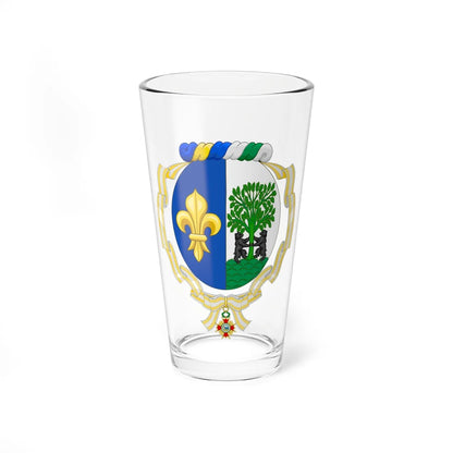 Coat of Arms of Marta Larraechea Bolívar Order of Isabella the Catholic (Switzerland) (Coat of Arms) Pint Glass 16oz 16oz - Go Mug Yourself