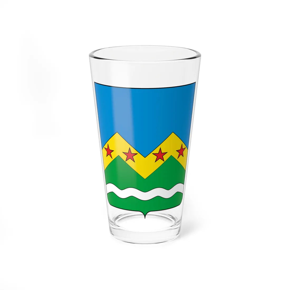 Coat of arms of Marushkinskoe (Russia) (Coat of Arms) Pint Glass 16oz 16oz - Go Mug Yourself