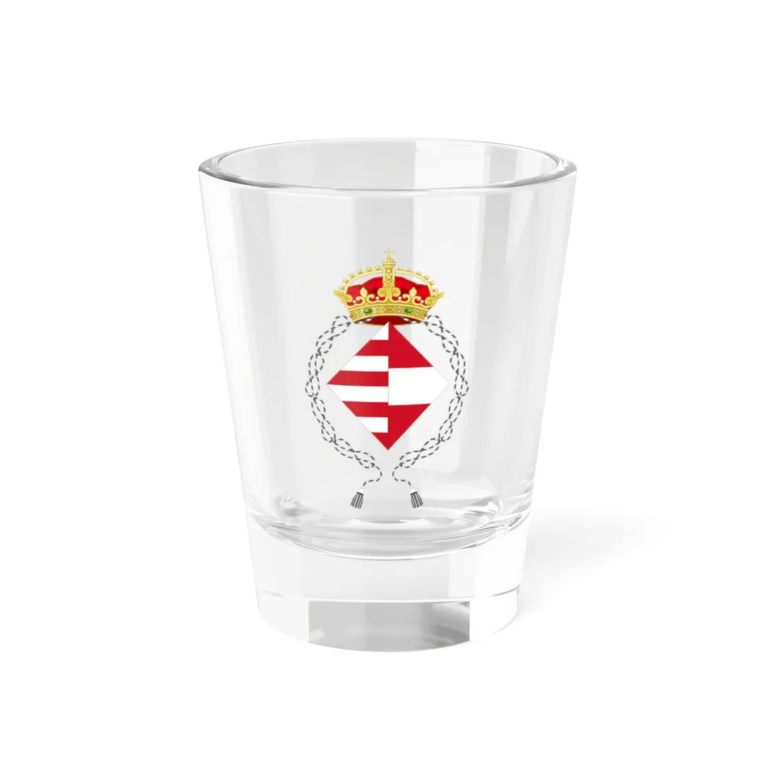 Coat of Arms of Mary of Austria as Dowager Queen of Hungary (Netherlands) (Coat of Arms) Shot Glass 1.5oz 1.5oz - Go Mug Yourself