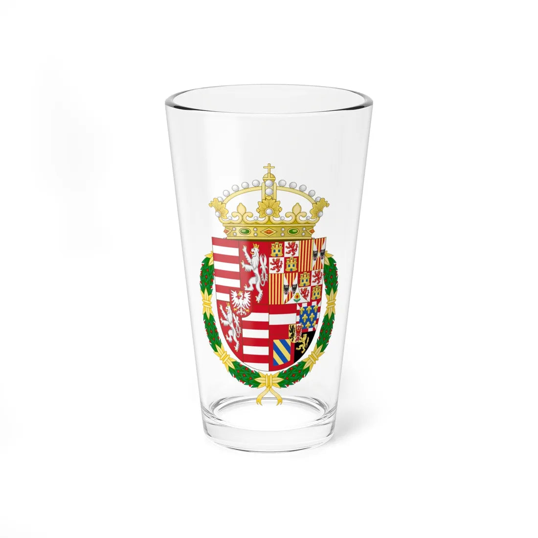 Coat of Arms of Mary of Austria as Queen of Hungary (Austria) (Coat of Arms) Pint Glass 16oz 16oz - Go Mug Yourself