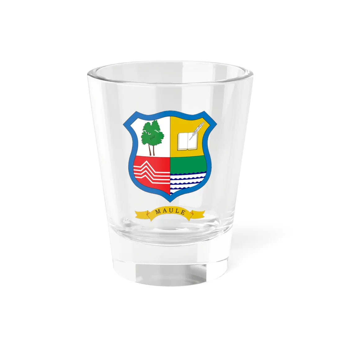 Coat of arms of Maule Region Chile (Chile) (Coat of Arms) Shot Glass 1.5oz 1.5oz - Go Mug Yourself