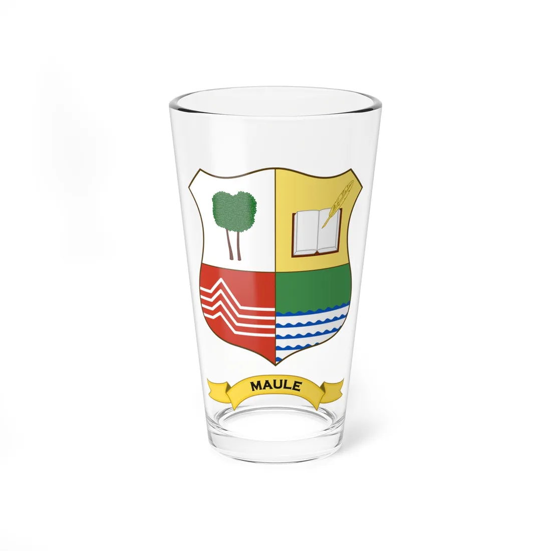 Coat of Arms of Maule Region (Chile) (Coat of Arms) Pint Glass 16oz 16oz - Go Mug Yourself