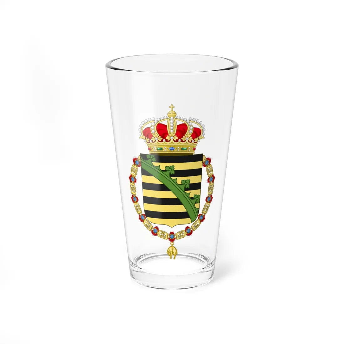 Coat of Arms of Maximilian Hereditary Prince of Saxony Order of the Golden Fleece (Germany) (Coat of Arms) Pint Glass 16oz 16oz - Go Mug Yourself