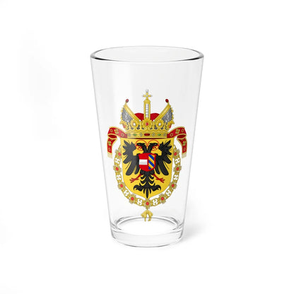 Coat of Arms of Maximilian II Holy Roman Emperor-Or shield variant (Austria) (Coat of Arms) Pint Glass 16oz 16oz - Go Mug Yourself