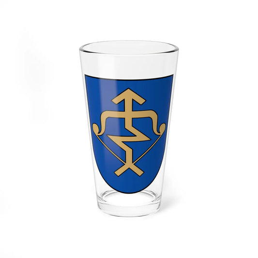 Coat of arms of Mazeikiai Lithuania (Lithuania) (Coat of Arms) Pint Glass 16oz 16oz - Go Mug Yourself