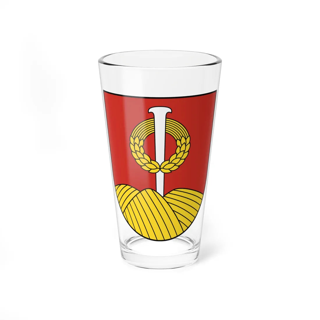 Coat of Arms of Medzilaborce (Slovakia) (Coat of Arms) Pint Glass 16oz 16oz - Go Mug Yourself