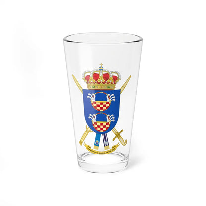 Coat of Arms of Melilla General Command (Spain) (Coat of Arms) Pint Glass 16oz 16oz - Go Mug Yourself
