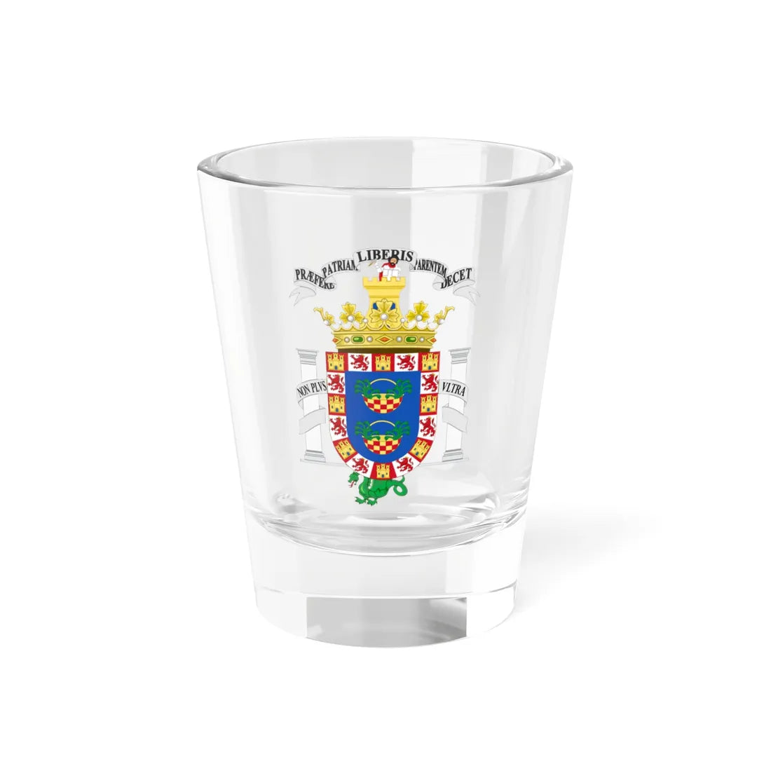 Coat of Arms of Melilla (Spain) (Coat of Arms) Shot Glass 1.5oz 1.5oz - Go Mug Yourself