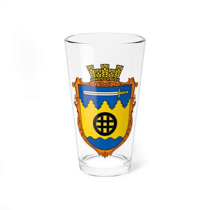 Coat of Arms of Melnychne (Ukraine) (Coat of Arms) Pint Glass 16oz 16oz - Go Mug Yourself