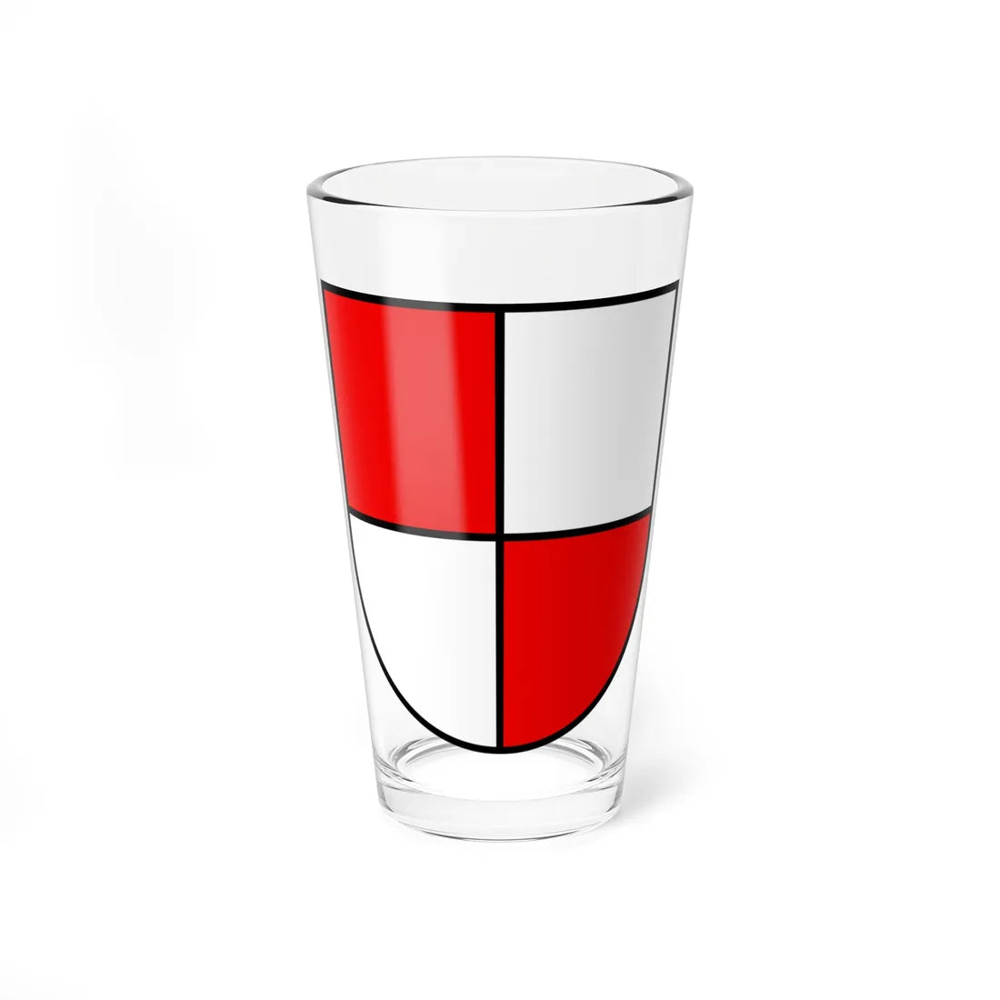 Coat of arms of Menznau (Switzerland) (Coat of Arms) Pint Glass 16oz 16oz - Go Mug Yourself