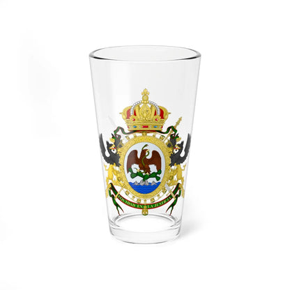 Coat of arms of Mexico 1864-1867 (Mexico) (Coat of Arms) Pint Glass 16oz 16oz - Go Mug Yourself