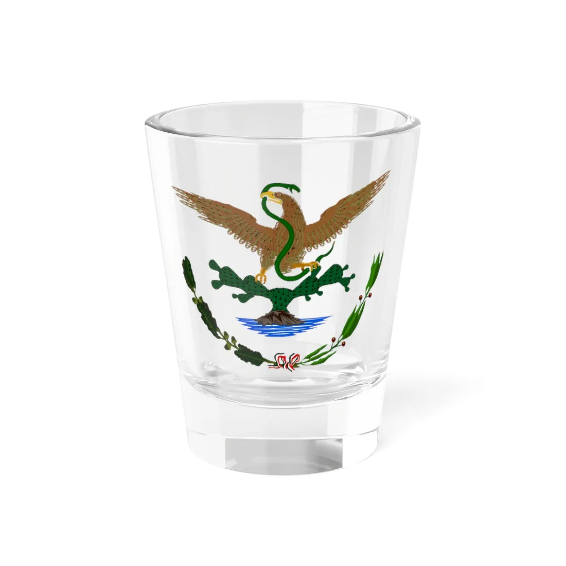 Coat of arms of Mexico 1893-1916 (Mexico) (Coat of Arms) Shot Glass 1.5oz 1.5oz - Go Mug Yourself