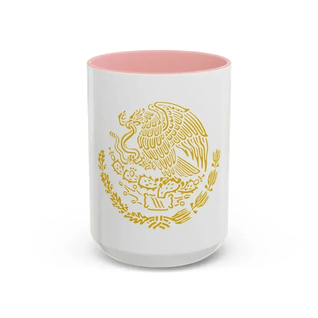 Coat of arms of Mexico 2 - Accent Coffee Mug 15oz Pink - Go Mug Yourself