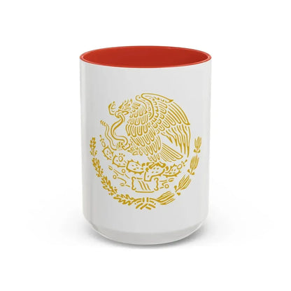 Coat of arms of Mexico 2 - Accent Coffee Mug 15oz Red - Go Mug Yourself
