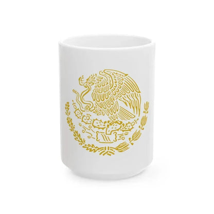 Coat of arms of Mexico 2 - White Coffee Mug 15oz - Go Mug Yourself
