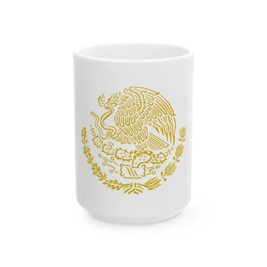 Coat of arms of Mexico 2 - White Coffee Mug 15oz - Go Mug Yourself