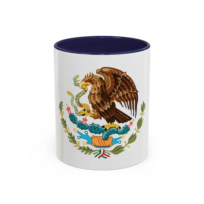 Coat of arms of Mexico - Accent Coffee Mug 11oz Navy - Go Mug Yourself